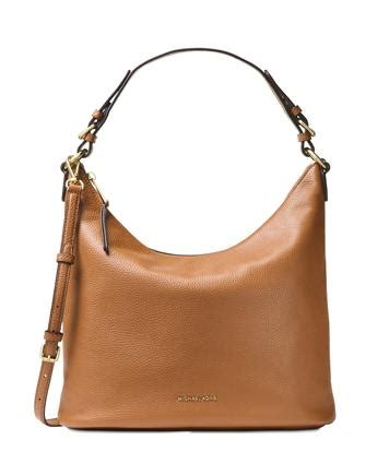 michael kors lupita large hobo acorn|Michael Kors Lupita Large Hobo Leather Shoulder Bag ACORN.